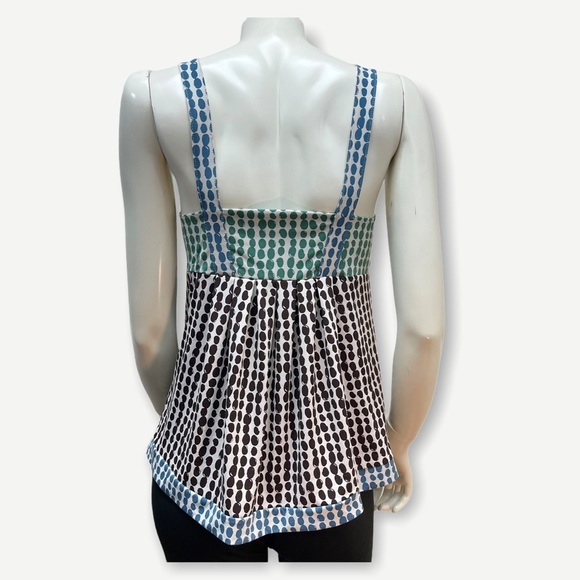 5/$20 BCBGMAXAZRIA polka dot sleeveless top M - Picture 4 of 7